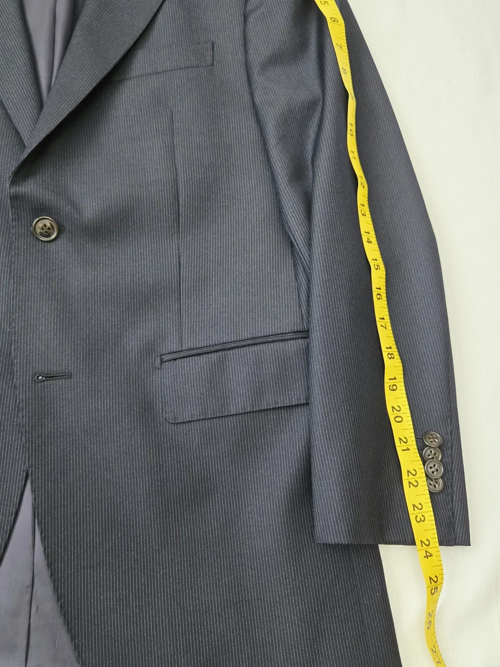 Suitsupply Vitale Barberis Canonico Wool Navy Pinstripe Blazer Jacket Mens US38R